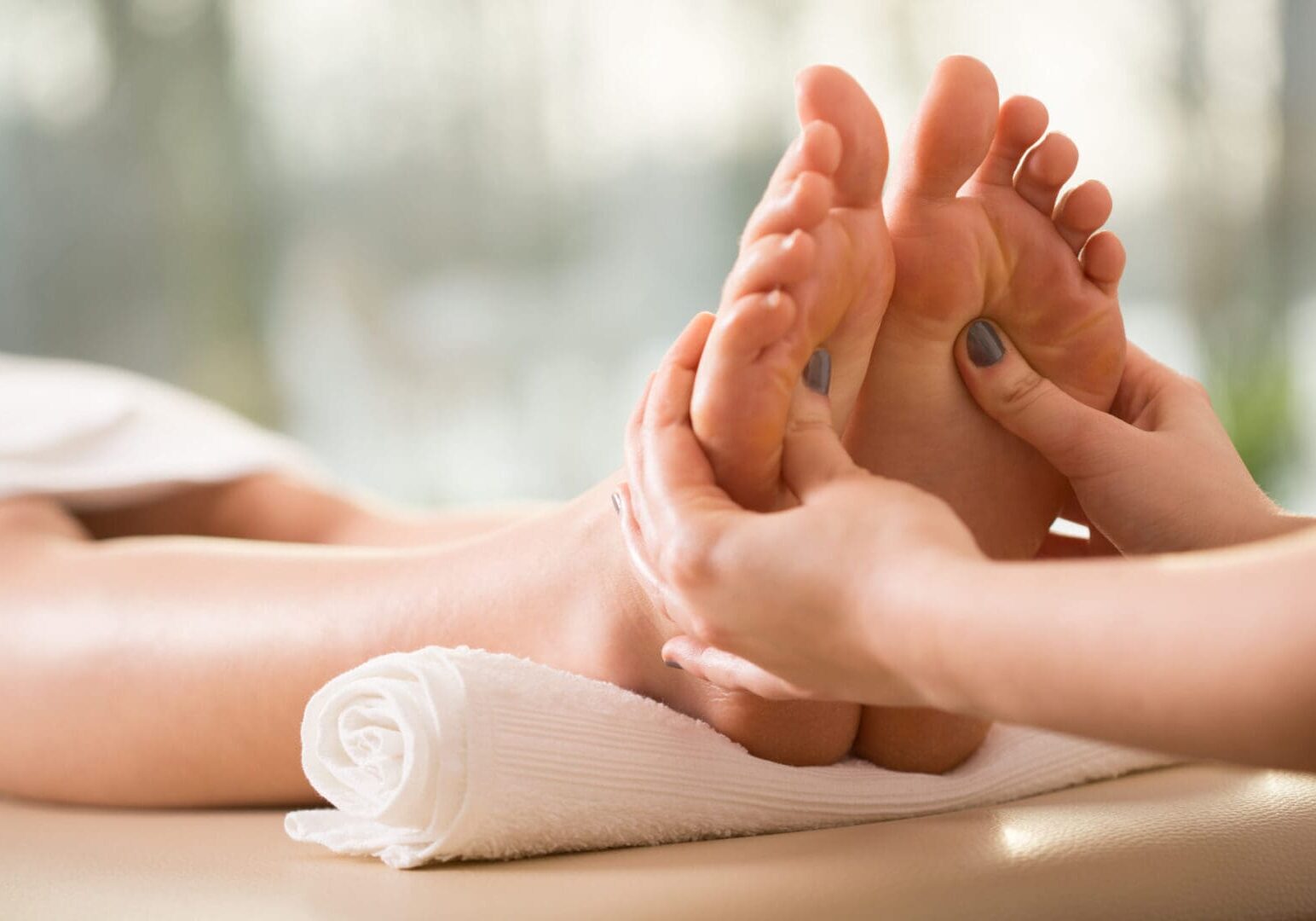 Close-up of reflexology The Foot Spa